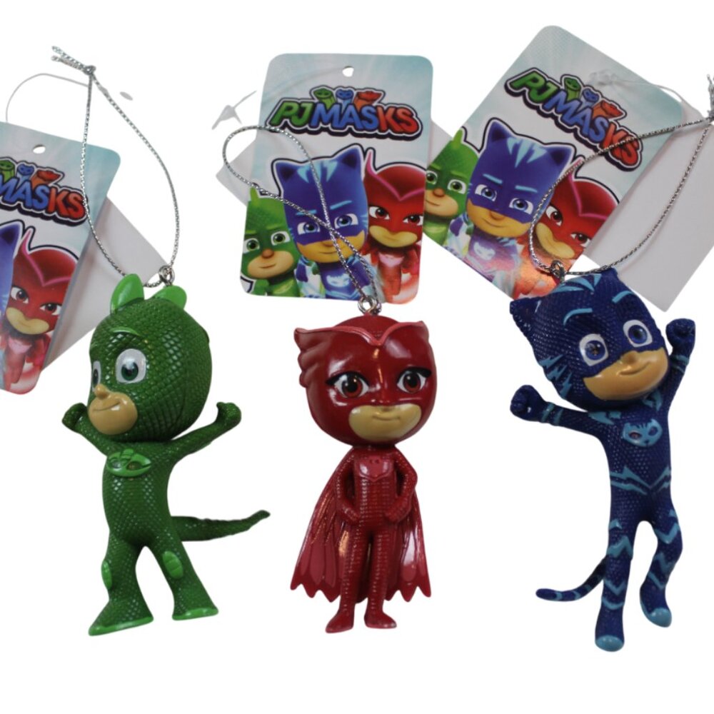 Kurt Adler Christmas Ornaments PJ Masks Lot Catboy Owlette Gekko Plastic NWT